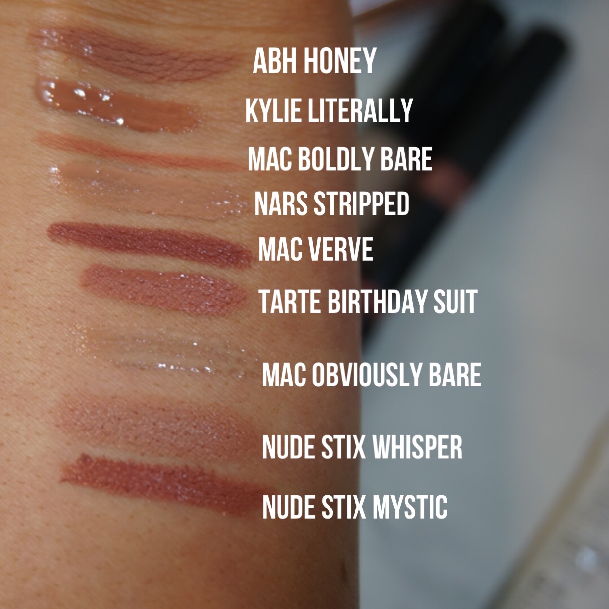 everyday makeup bag lipsticks