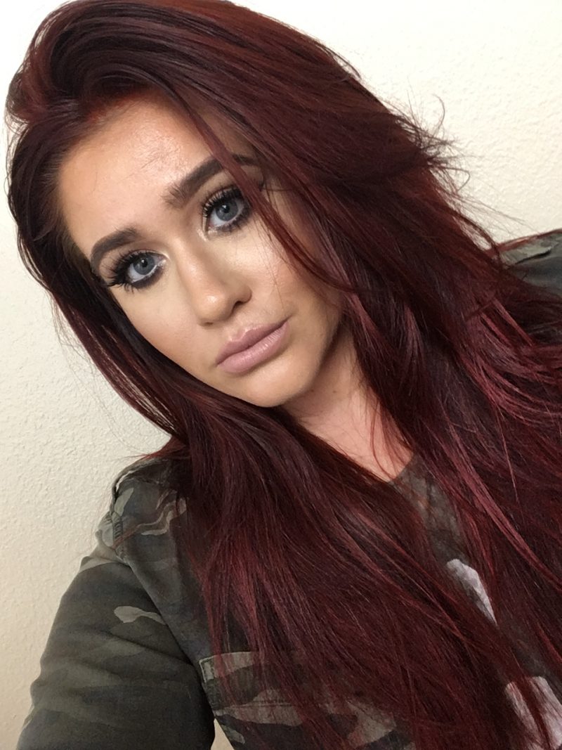 maroon auburn hair color
